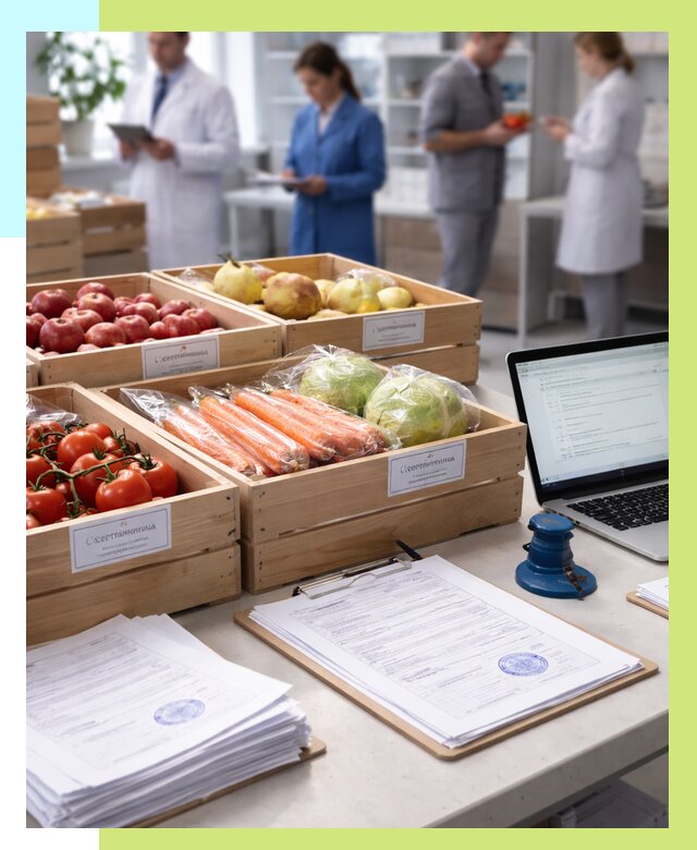 Сертификация овощей и фруктов в Ессентуках от 8667 р. | Алешин-Ссн