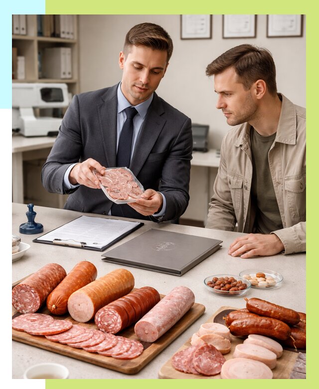 Сертификация колбасных изделий в Ессентуках от 7648 р. | Алешин-Ссн