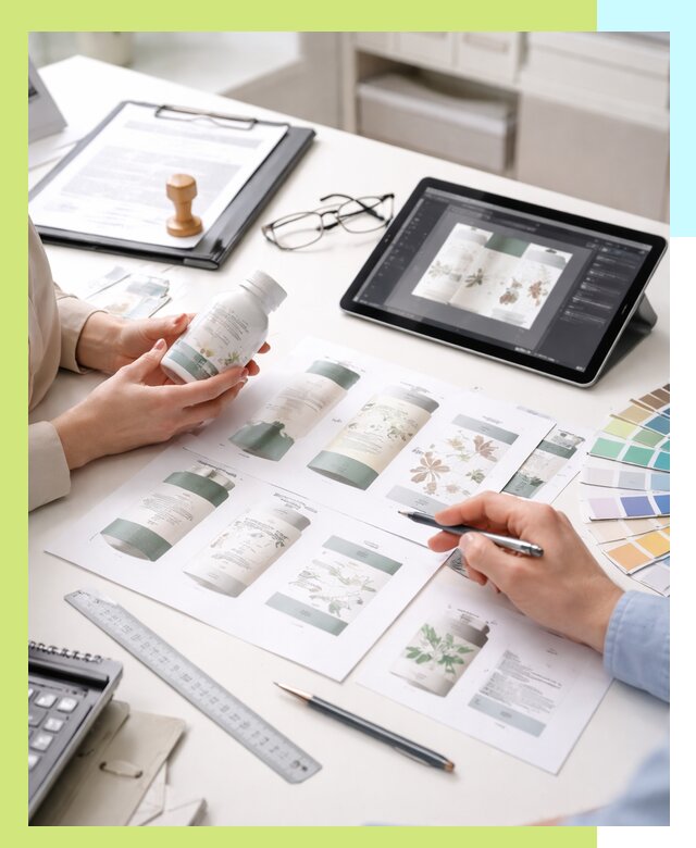 Профессиональная разработка дизайна и текста этикетки продукции в Ессентуках